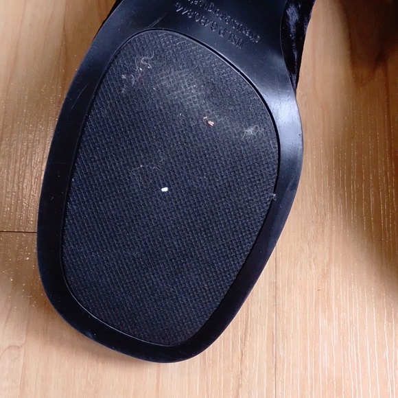 Rampage Suede Velour Black Wedge Heels Shoes 7 M - Picture 10 of 16